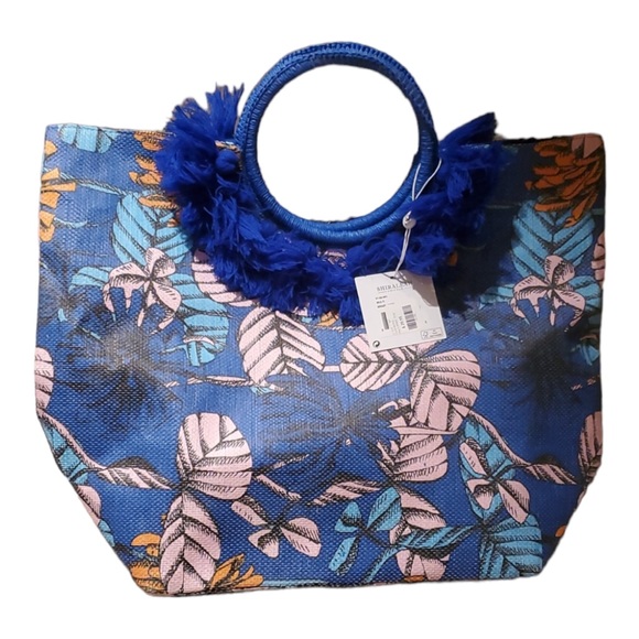 SHIRALEAH Blue Floral Tote and Zip Pouch Bundle NWT - Picture 7 of 10